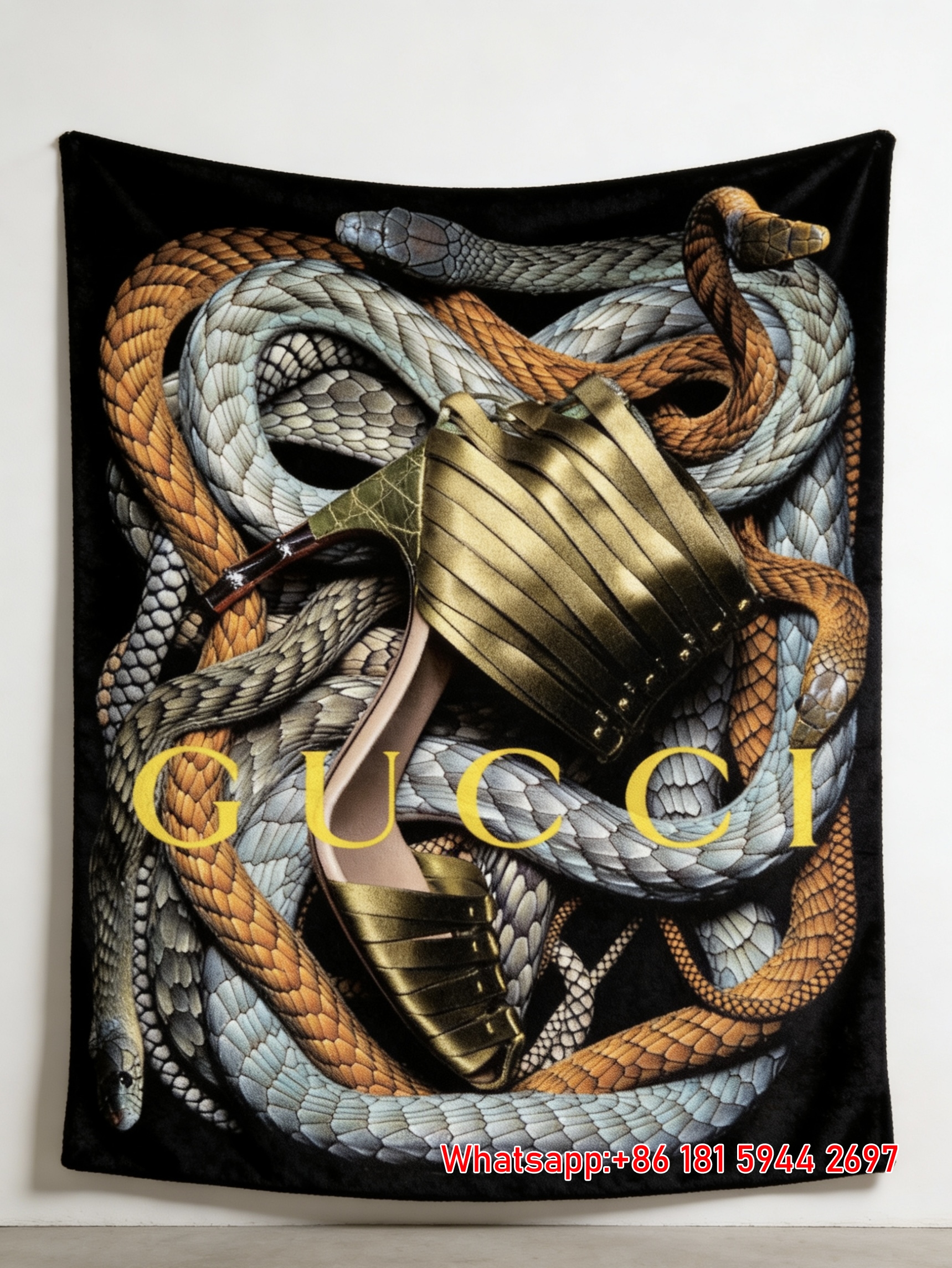 Gucci Soft Flannel Throw Blanket for Sofa & Wall Hanging Decor IMG_4762